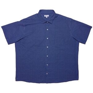 PETER MILLAR Summer Comfort SS Reeves Poplin Sport Button Shirt Blue XXL 2XL